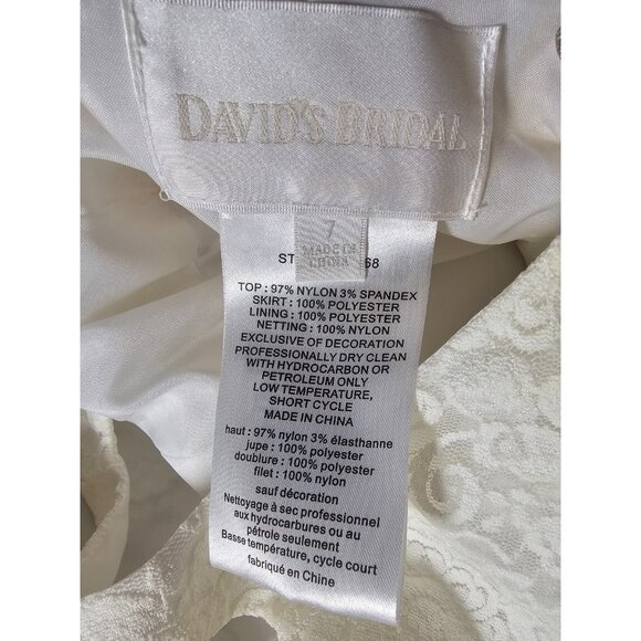 David's Bridal Ball Gown Flower Girl Dress With Heart Cut Out Style #RK1368-SZ 7 - Picture 11 of 15